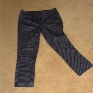 Ann Taylor blue patterned Cropped Pants 6